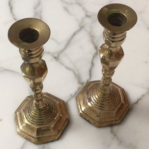 Pair of Vintage Brass Candlesticks